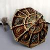 Steampunk-Kompass: Antikes Messing-Navigationswerkzeug mit kompliziertem ZahnraddesignRegenschirm mit süßem Design, tragbarer 3-fach kompakter Regenschirm für mich