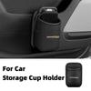 For Car Door Cup Holder Leather Automotive Drink Rack Storage Bin 1 3 5 Series G30 G32 G38 2021 2020 2019 2018 E46 E91