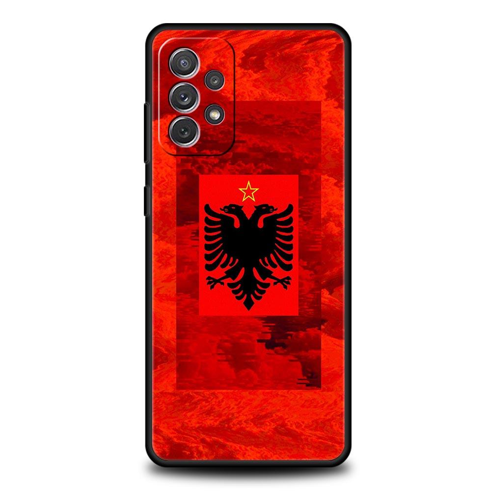 Phone Case For Samsung Galaxy A15 A13 A51 A71 A41 A31 A21S A03S A05 A12 A32 A52 A23 A25 A33 A53 A73 5G Cover Albania flag