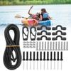 Kajak-Kanu-elastisches Seil mit Haken, fester C-Form-Schnalle, Outdoor-Angeln, Bootfahren, Gurt-Set