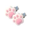 1 Pcs Red Pink Y2K Cartoon Cat Paw Hair Clip Headwear Travel Hairpins Headdress Hairclip