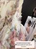 Patchwork Floral Mesh Fluffy Skirt – Women's Long Skirt with Large Hem