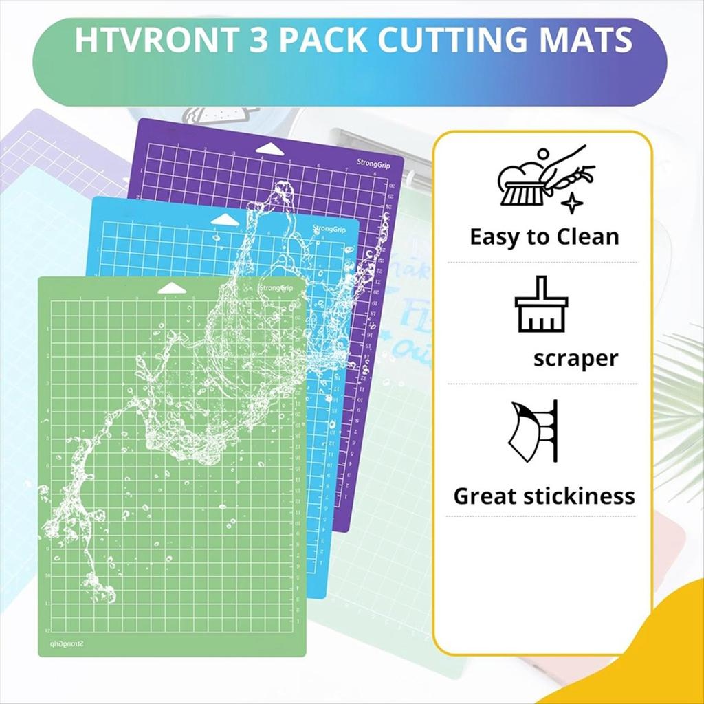 BHBL Cutting Mats for Joy Xtra, 3 Pack Cutting Mats 8.5x12inch Adhesive Reusable Cutting Mats Plotter Pad
