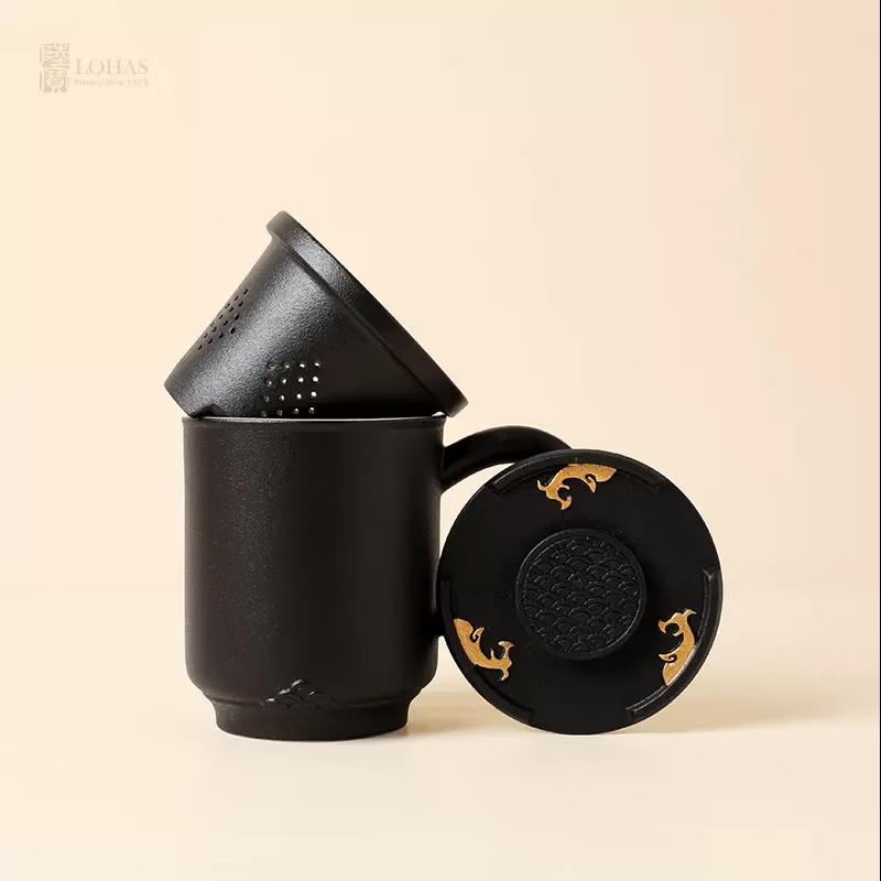 Lu Bao Prosperous Ceramic Tea Cup with Lid