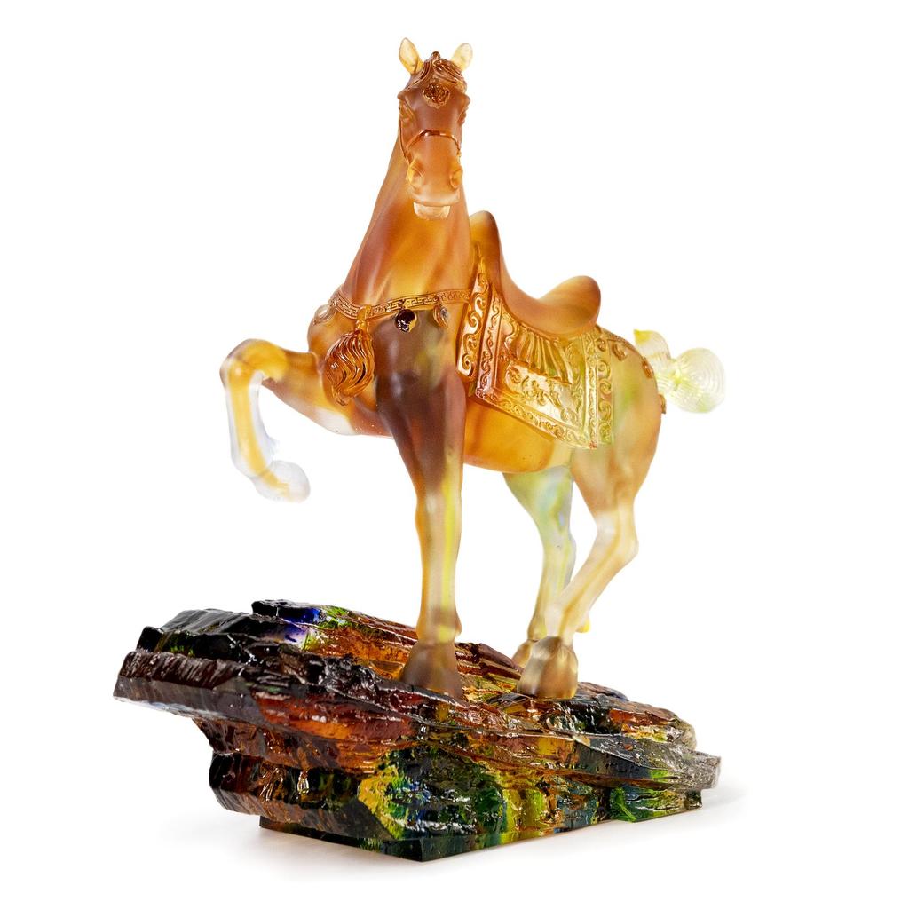 Lunar New Year Tang Horse Souvenir: Year of the Horse Glazed Desktop Ornament - Perfect Business Gift for Leaders