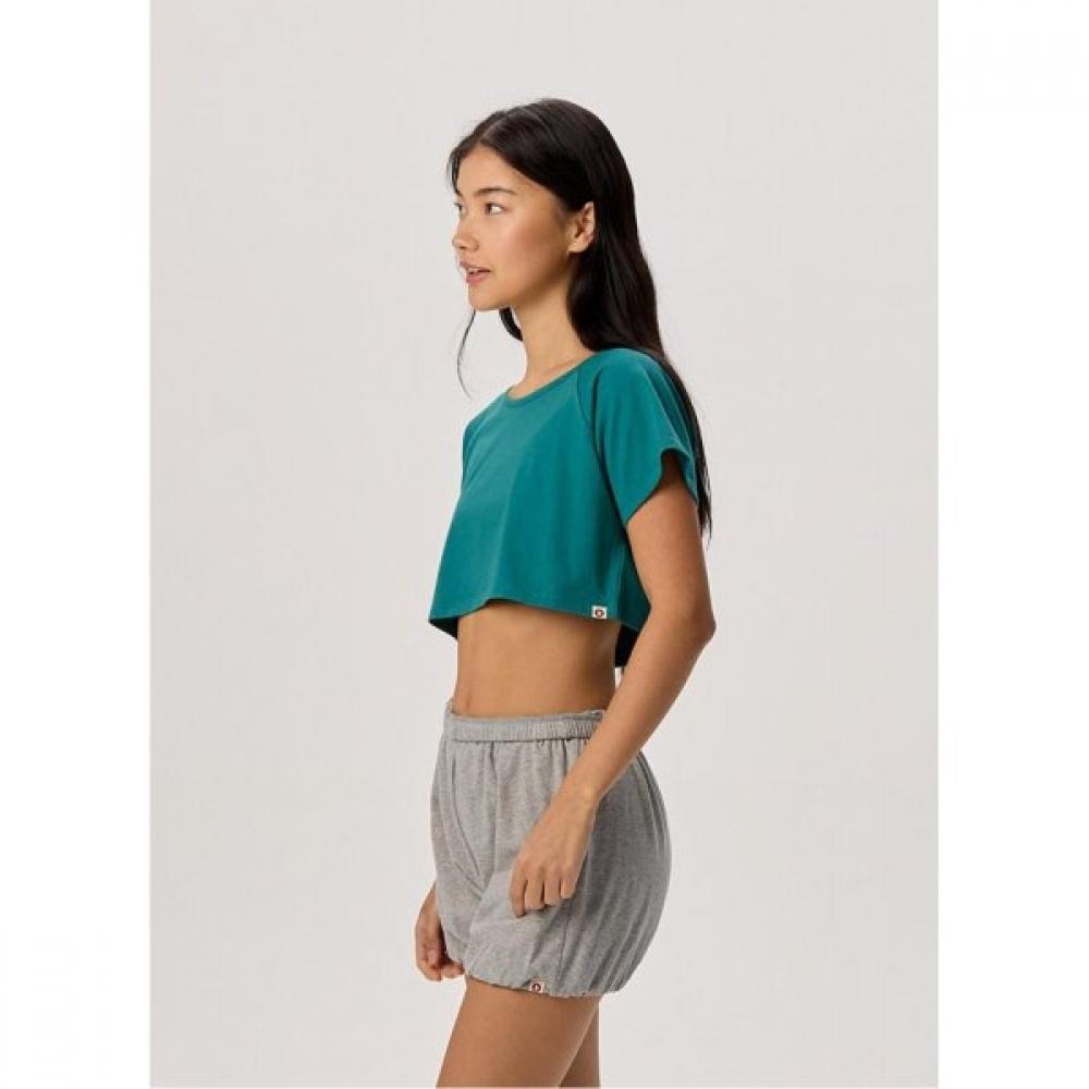 Budhi Mudra Women Belly Short Sleeve Deep Jungle B61002ats61 G50 Deep Jungle/S