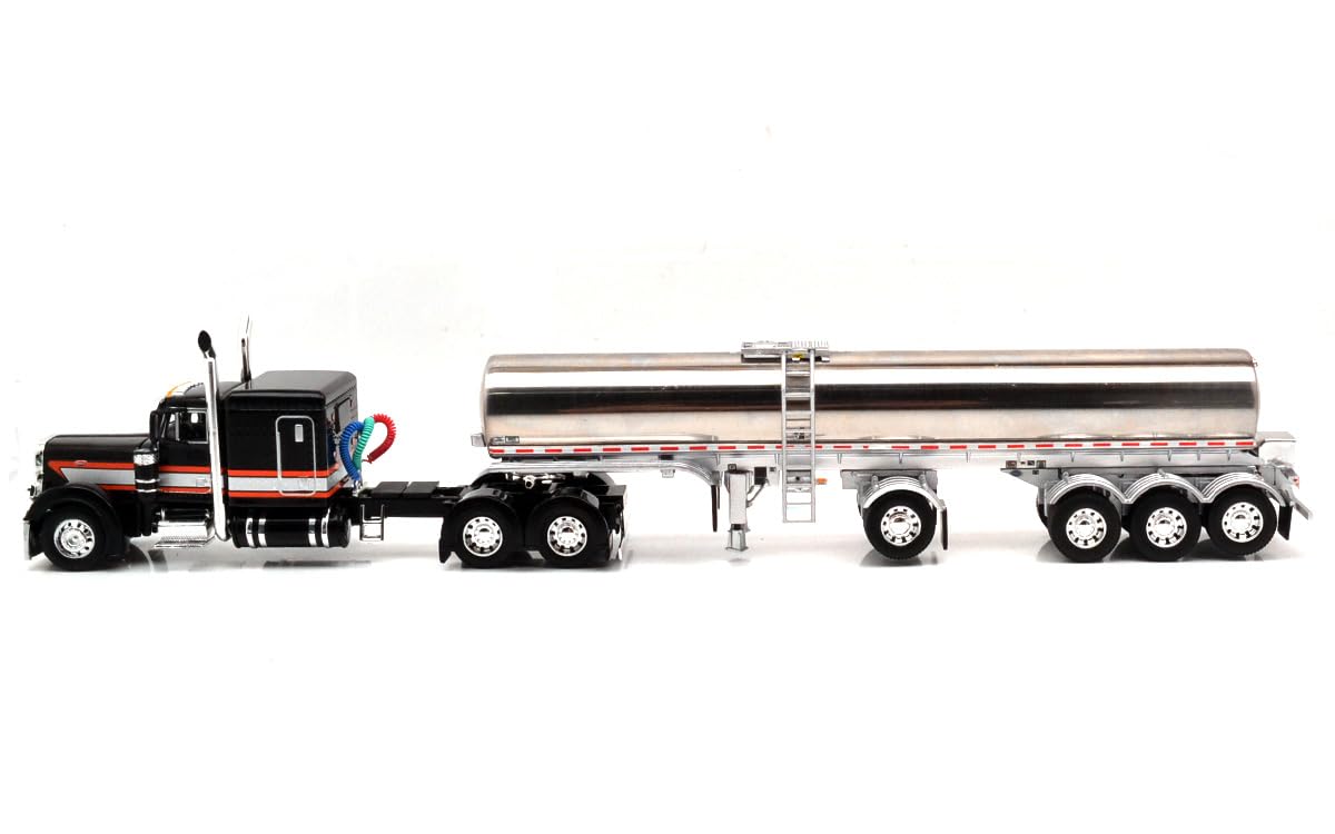 Firstgear 1/64 DCP Die-Cast Promotions - Peterbilt 379 с молоковозом «Walker» на четырех осях DCP60-1780 [Параллельный импорт] чёрный