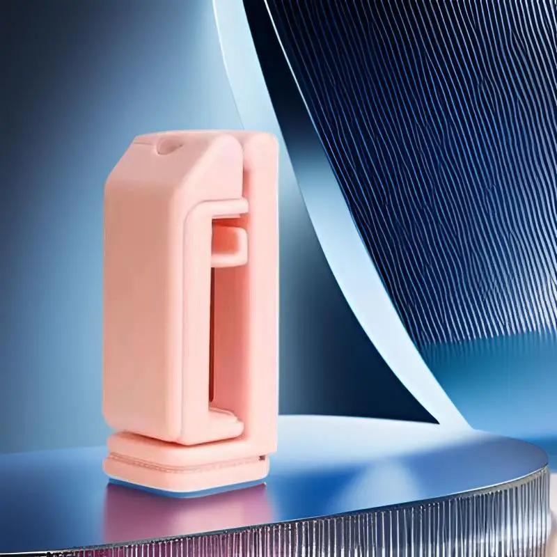 

Вращающаяся подставка-держатель для телефона Мобильный складной портативный дорожный держатель Настольный полетный держатель для селфи Поддержка для сиденья в самолете, поезде розовый