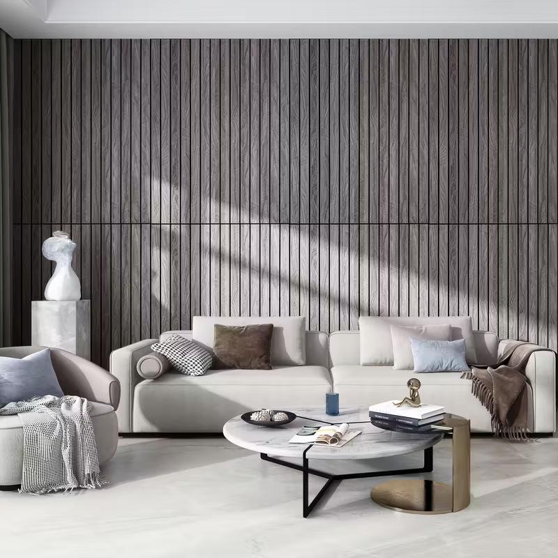 3D Imitation Wood Grain Self-Adhesive Wall Sticker for Living Room or Bedroom