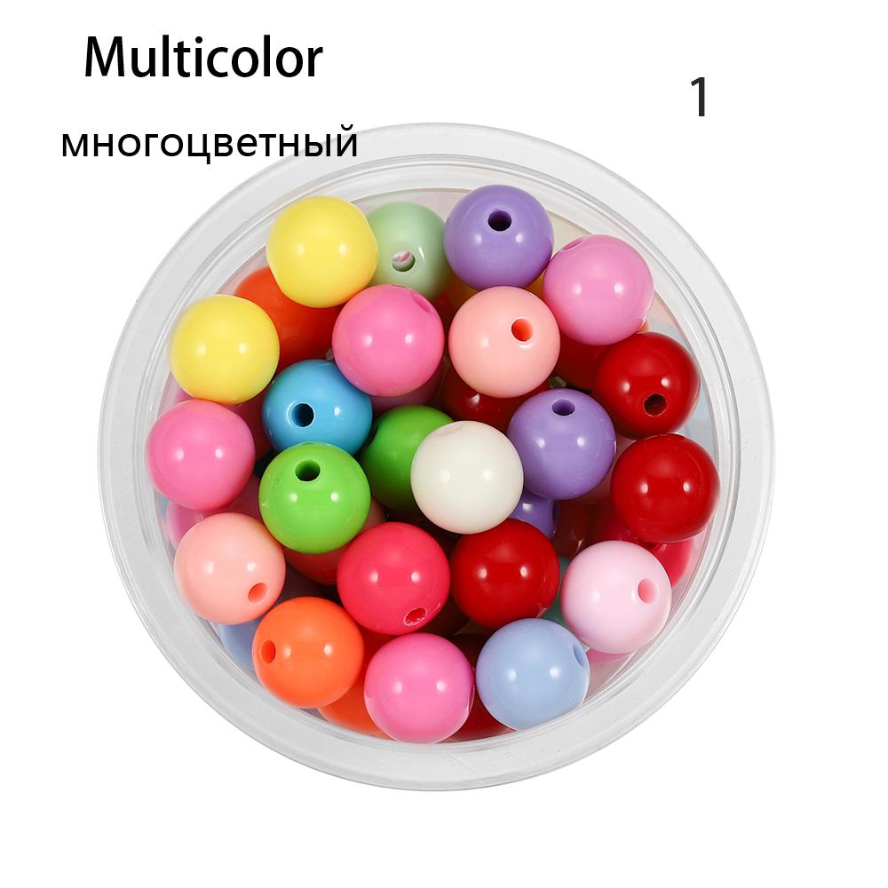 10-200pcs Mixed Acrylic Plastic Smooth Round Ball Spacer Beads 6 8 10 12MM Pick Size For Jewelry Making Accessories