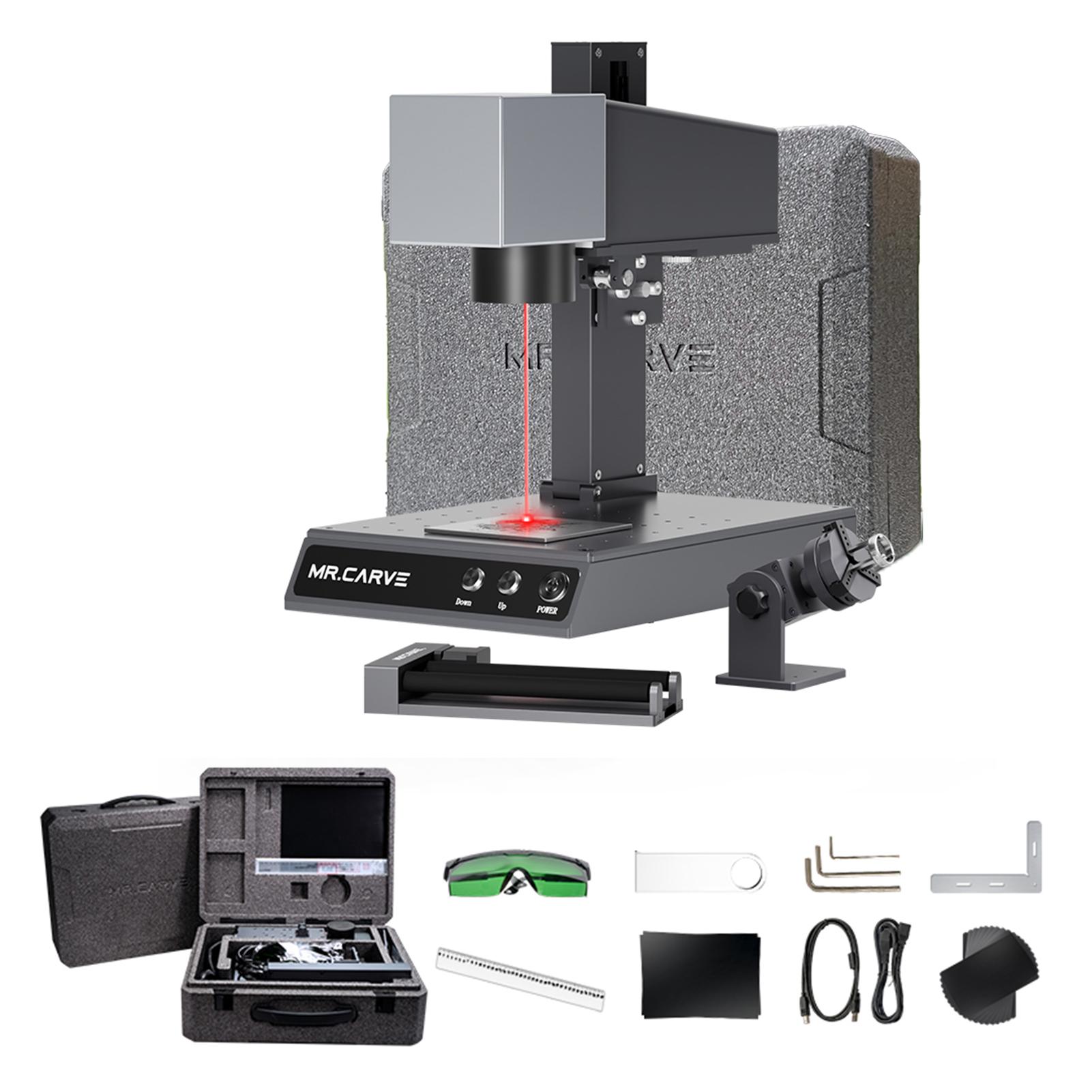 

MR. CARVE M1 Pro Лазерный гравер Настольный маркировочный станок для гравировки и резьбы с поворотным устройством RT5 US Plug