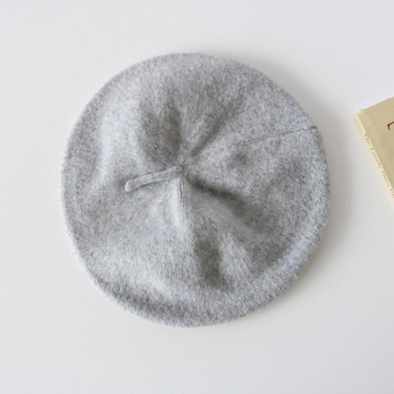 

Шляпа Женский Зимний Кашемировый Берет Вязаная Шерстяная Бутон Художника Осень Ретро Британский Японский Корейский Стиль Тренд M（56-58cm）