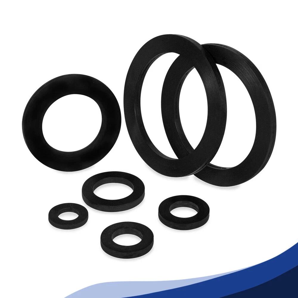 1/8" 1/4" 3/8" 1/2" 3/4" ~ 2" BSP NBR Nitrile Rubber Washing Machine Shower Hose Washers Gaskets SealsWasher Thick 1.4mm-3.5mm