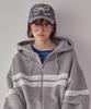 RONRON Heart Ribbon Ball Cap Charcoal Cream