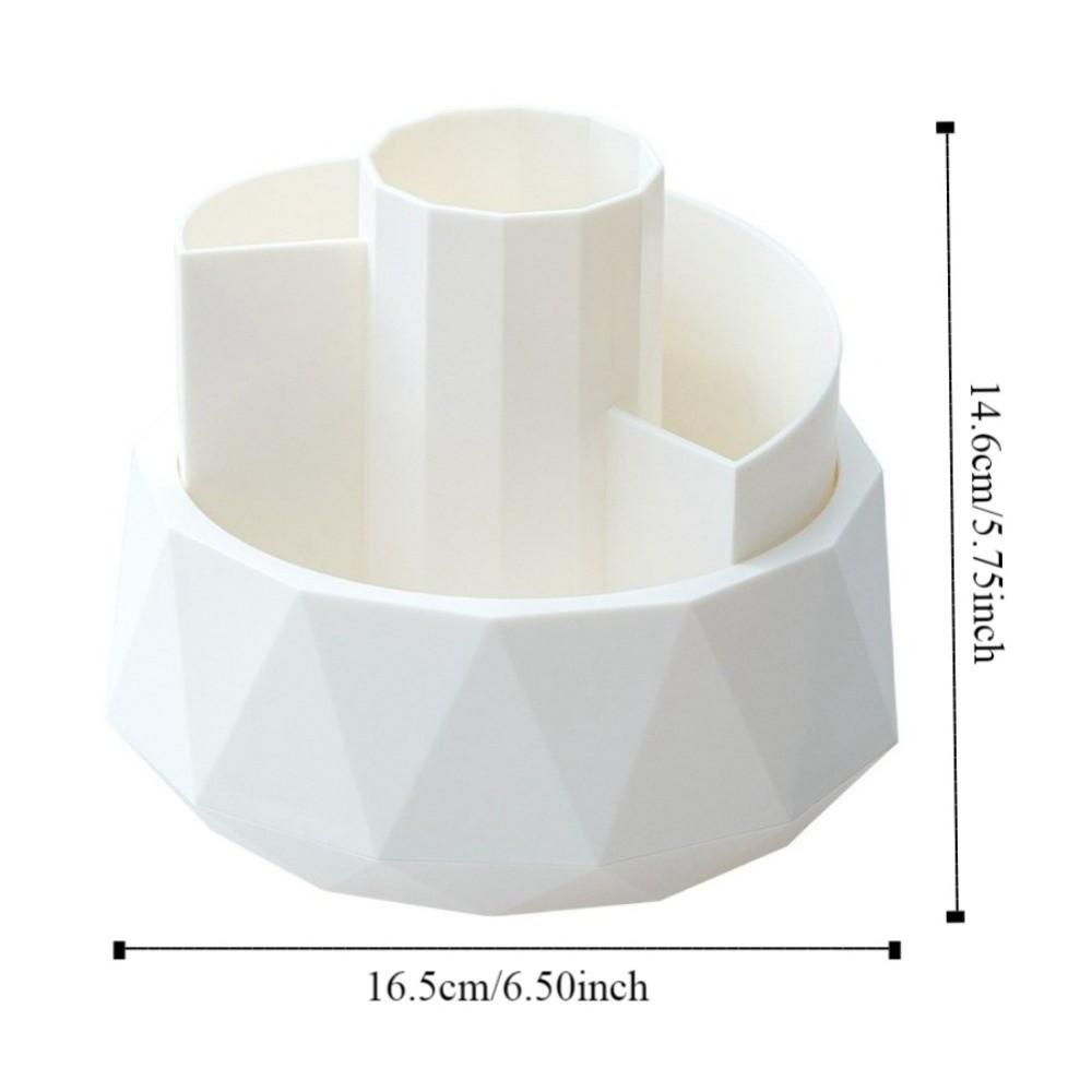 Pen Stand 360° Rotating Pen Holder 4-Grid Makeup Brush Organizer Pencil Storage Box  Home
