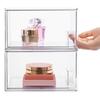 Transparent Storage Box Stackable Cosmetic Organizer Drawer Large Capacity Stable Makeup Organizer Box Bathroom Counter Dresser Cabinets Vanity