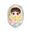 Siawadeky Ita Bag (Oshi Bag), Large Size (23cm Tall), Fully Transparent, 2-Way Zipper Bag for Plushies, Waterproof and Dustproof Clear Pouch, Large