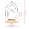 Natural Wooden Pet Birds U-shaped Perch Parrots Hanging Swing Cage Stand Climbing Holder Pendant for Parakeet Macaw