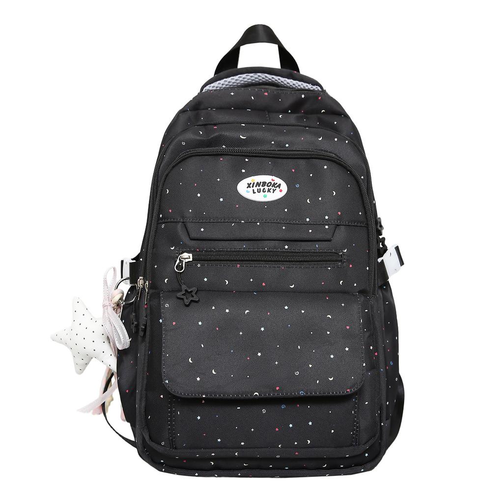 Schoolbag new polka dot high-value cute primary and secondary school backpack Korean small fresh shining girl heart travel backpack