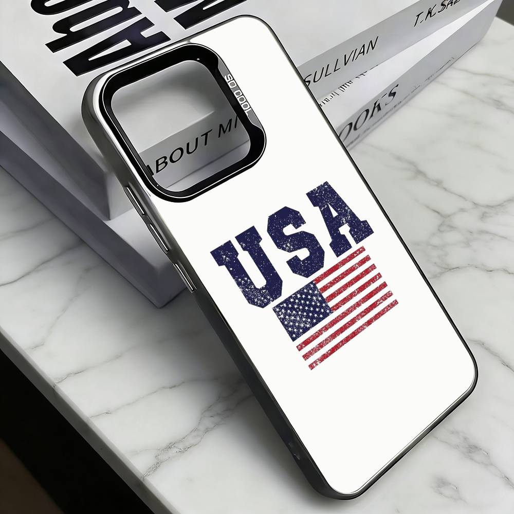 

The Culture of the American Flag Phone Case For iPhone 17,16,15,14,13,12,11 Plus,Pro Max,XS,Colorful Silver Black Cover iPhone14