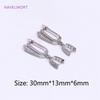 Trendy Brass Metal Inlaid Zircon U Earring Clasp Findings Earring Hook With Clamp Pinch Clip Bails,Premium Luxury Accessories