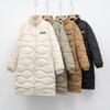 Pinghu New National Standard 90 Down Jacket Casual Winter Warm New Outdoor Wind Stand-up Collar Loose Long Coat Women