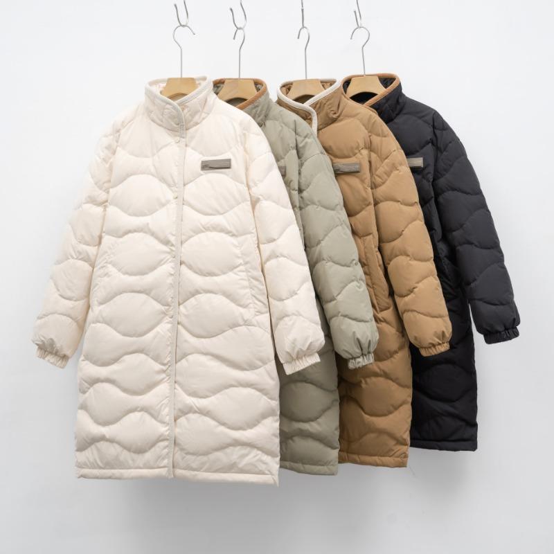 Pinghu new national standard 90 down jacket casual winter warm new outdoor wind stand-up collar loose long coat women