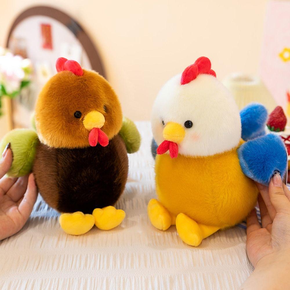 PP Cotton Filled Chicken Plush Toy Cute Rooster Hen Plush Toy Chicken Plush Doll Home Decor