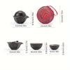 1pc Tea Sets A Pot Of Three Cups Quick Guest Cup Travel Tea Set Drinking Cups Portable Tea Making Small Set Single Outdoor Carry-on Bag For Restaurant