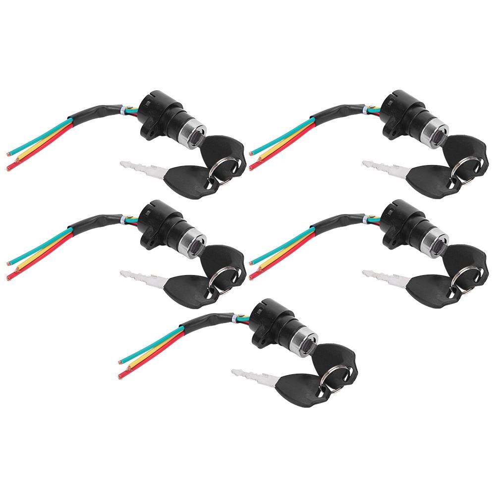 5Set Electric Bicycle Electric Scooter Power Supply Lock Key Switch Electric Door Lock