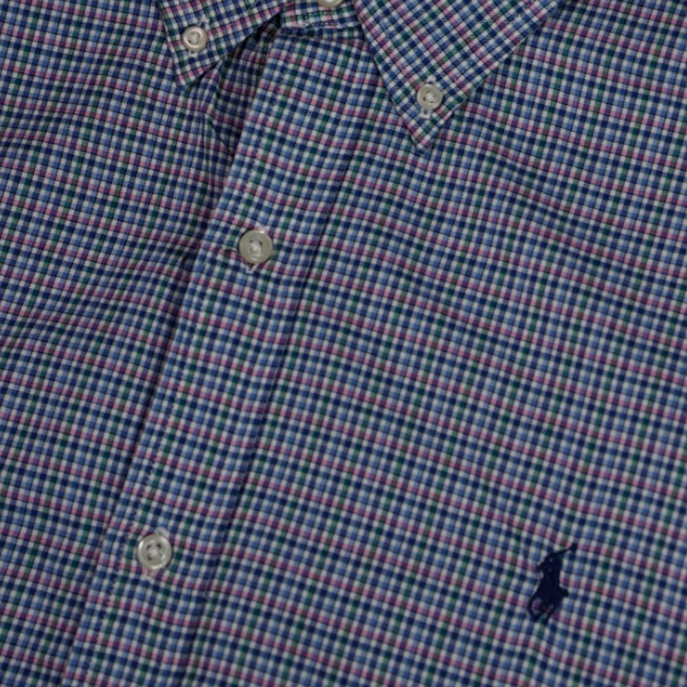 Polo Ralph Lauren SS26 Small Pony Logo Embroidered Casual Stretch Oxford Plaid Long Sleeve Shirt Classic Edition Men shirts 710767944-001