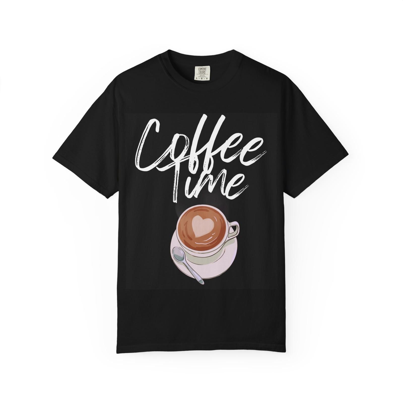 Coffee Time T-Shirt - Comfort Colors — Latte Art Coffee Lover Tee 2XL