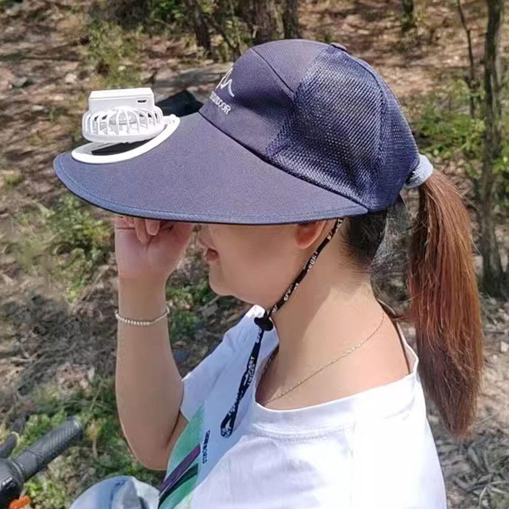 Rechargeable Charging Fan Hat UV Protection Cycling Hat Outdoor Fishing Hat Men Women