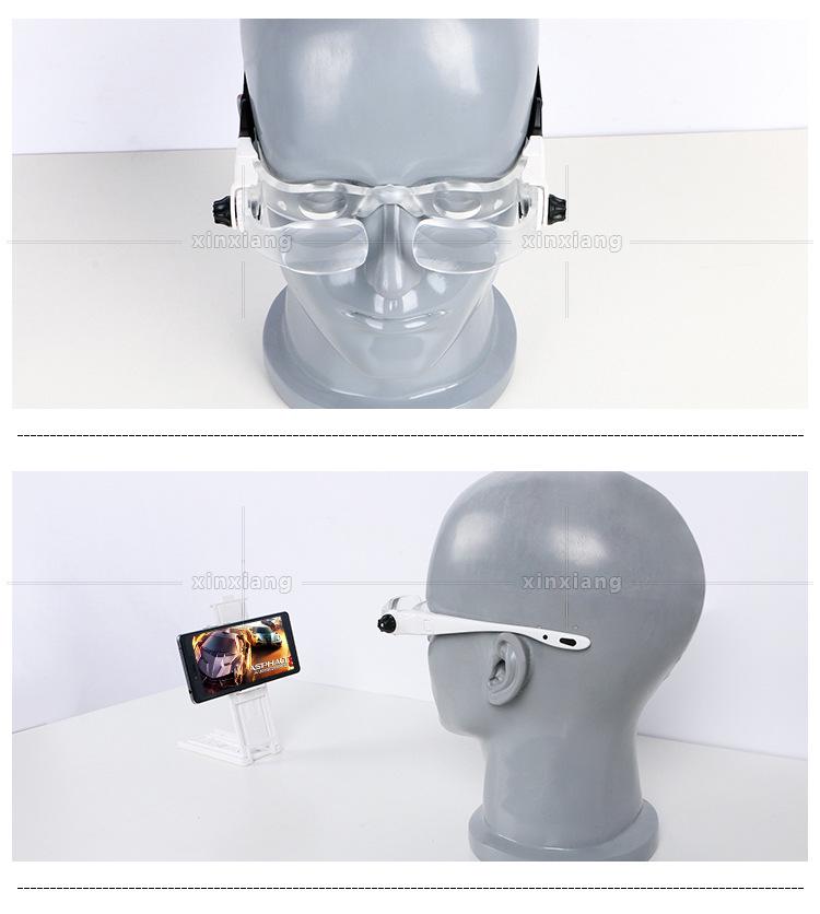 Enhanced Head-Mounted Magnifier Glasses: 1.5-3.8x Zoom for Reading, Myopia, and Screens