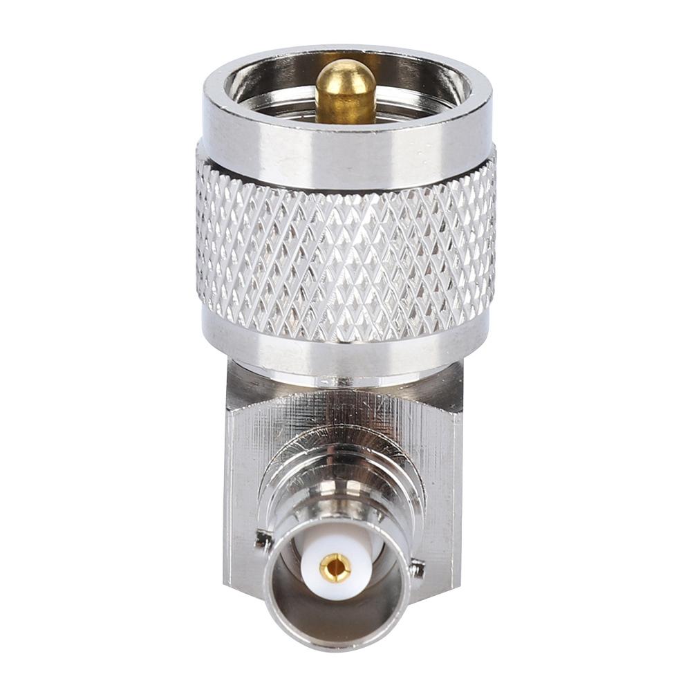1PCS UHF PL 259 Male to BNC Female Right Angle Adapter RF Coaxial Adapter Connector