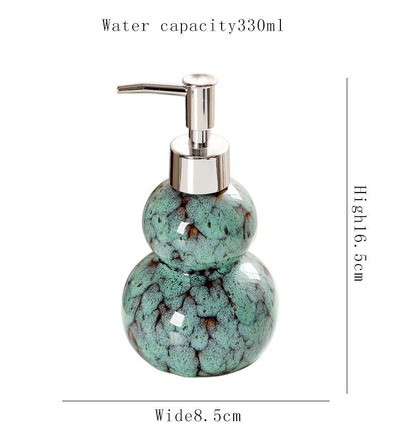 330ml soap dispenser kiln transformed gourd ceramic press bottle shampoo and shower gel dispensing bottle shampoo dispenser