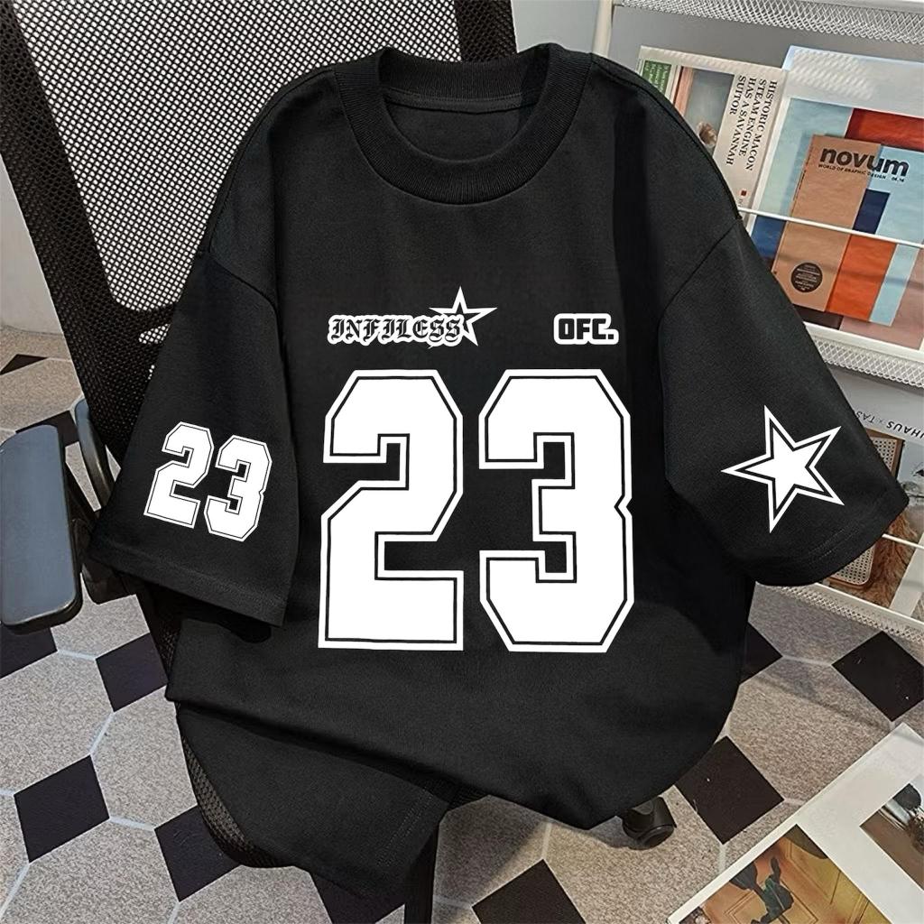 Vintage T-shirt No. 23 Oversize INFILESS Top Motif Sports Jersey Number 23