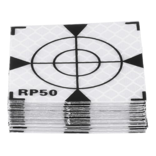 uxcell Survey Reflectors, 50mm Self-Adhesive Reflective Tape for Survey Marking, Total Station, White, 30 Pieces