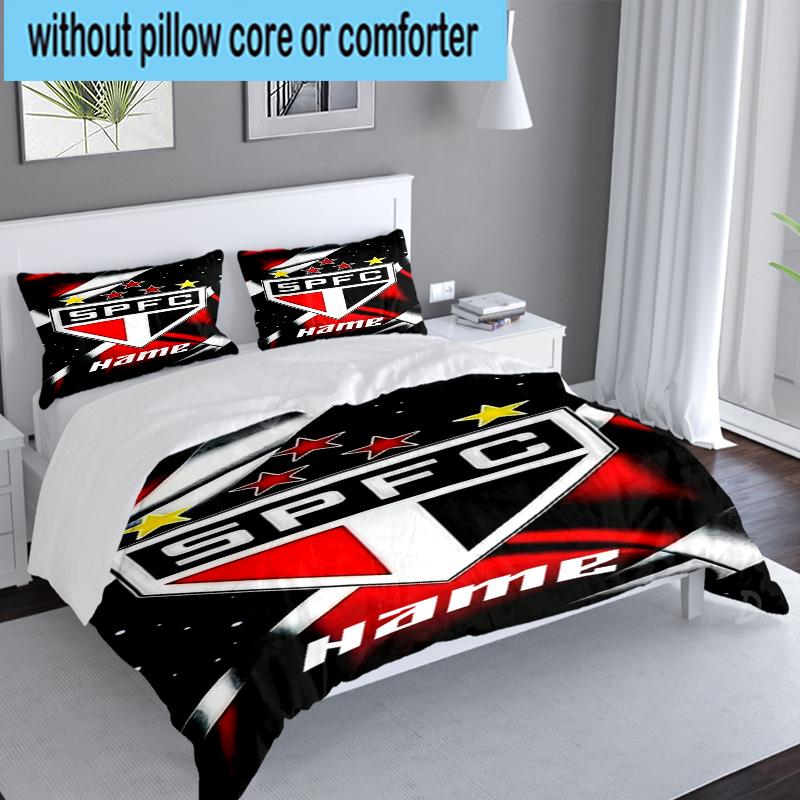 3PCS Custom Name SPFC Stars Stripes Bedding Set, Including 1pc Duvet Cover And 2pcs Pillowcases, Suitable for Dorms and Bedrooms Gift