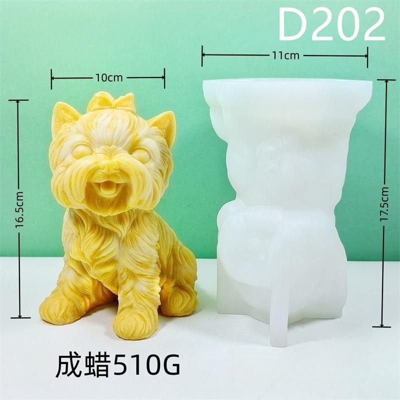 Grote Hond Knuffel Kaars Siliconen Vorm Schattig Dier Handgemaakt Aromatherapie Kaars Maken Gips DIY Sojawax Zeepvorm Decor Cadeaus
