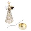 Spinning Candle Holder Rotating Candlestick Set for Romantic Wedding Christmas Party Gold Snowflake