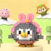 Lovely Animal Sphere Nanobrick Micro Diamond Block Panda Duck Elephant Penguin Dog Fox Build Brick Frog Owl Wolf Rabbit Cow Plaything