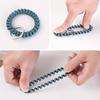 5 Stück Armband-Schlüsselanhänger Umweltfreundlicher Dehnbarer Kunststoff Flexibles Spiral-Handgelenkband für Kinder