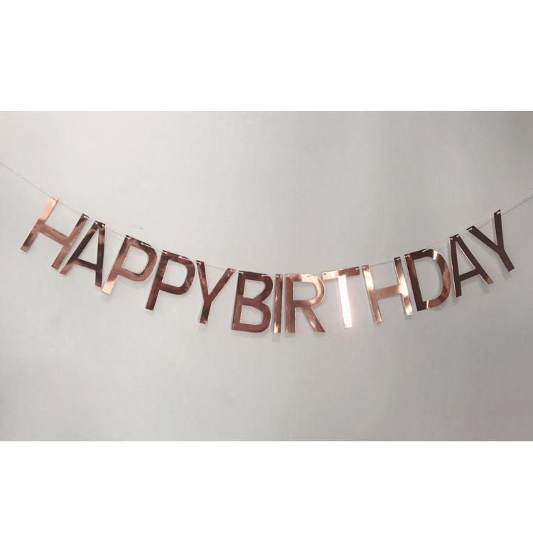

Hollow Mirror Letters Hapyy Birthday Happy Birthday Pull Flag Latte Flower Birthday Party Party Arrangement Happy Birthday Rose Gold Solid