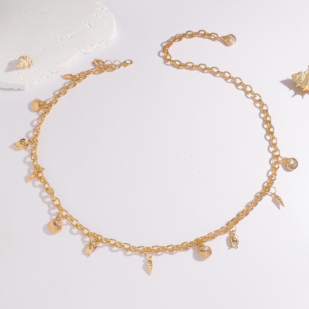 Женская цепочка на тело, цепочка на талию, цепочка для штанов, металлический корпус, ракушка, раковина