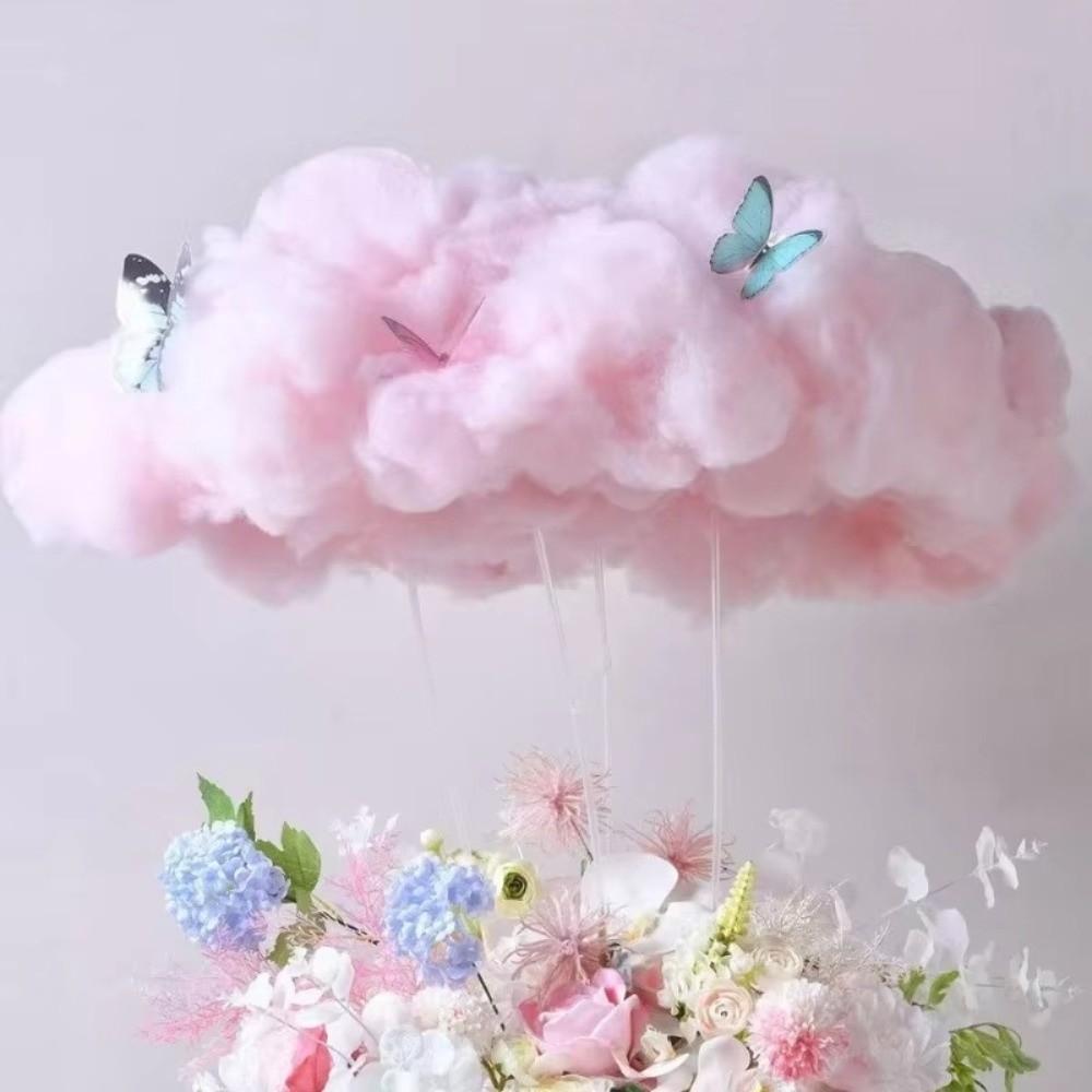 DIY Wrapping Colorful Fluffy Cloud Cotton Handmade Floral Decoration Materials Bouquet Packaging 25x80cm Gift Packaging