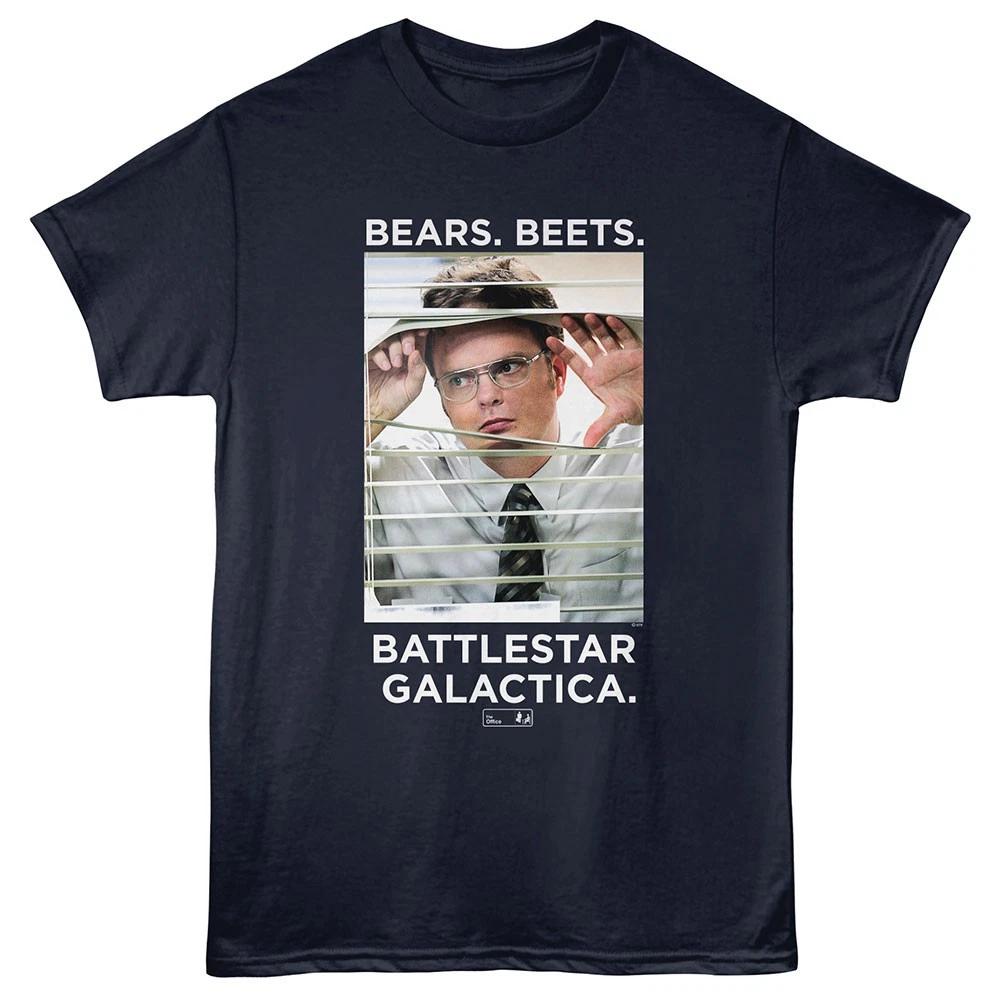 The Office TV Show Dwight Schrute Bears Beets Battlestar Galactica Men s T shirt 3XL