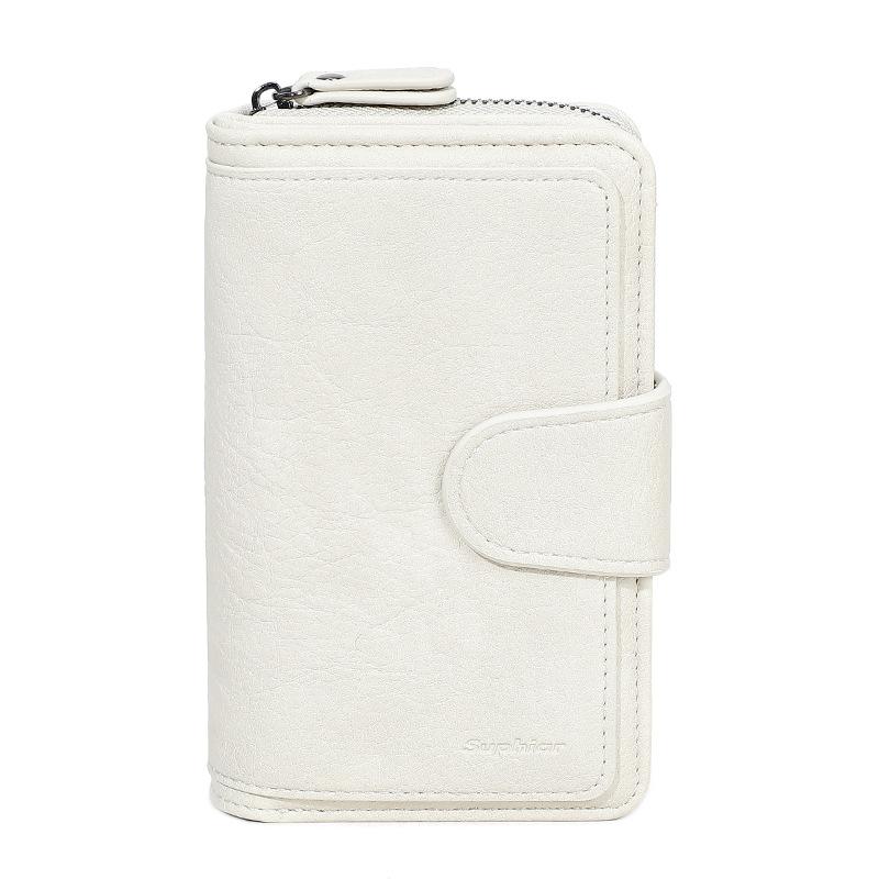 Women wallet with zipper buckle zipper coin purse PU retro wallet