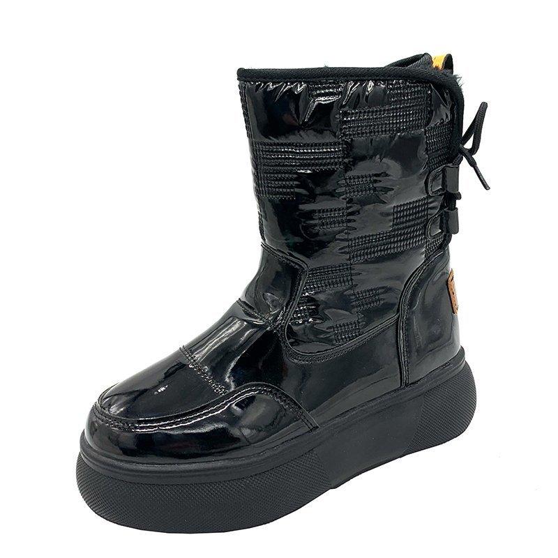 Snow Boots Women's Student Fashion Winter Plus Velvet Thickening Women's Waterproof Wild Martin Cotton Boots