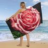 1pz Telo Mare con Fantasia Fiori Viola per Famiglia Stuff Regali Asciugatura Rapida Senza Sabbia Per Bagno Yoga Turismo Spiaggia Campeggio Nuoto